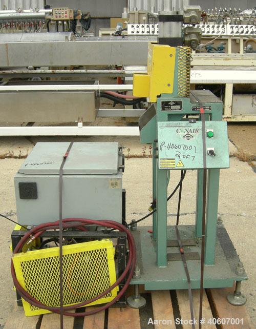 Used (1) Conair puller, model 3-20P, 3" wide x 20" long manually adjustable belts, serial #72139. (1) Conair portable chiller, model MPA-3, 3.64 tons, air cooled, includes PC-1 microprocessor control...