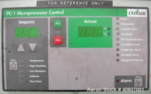 Used (1) Conair puller, model 3-20P, 3" wide x 20" long manually adjustable belts, serial #72139. (1) Conair portable chiller, model MPA-3, 3.64 tons, air cooled, includes PC-1 microprocessor control...