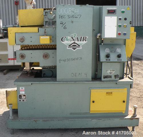 Used McNeil / NRM Profile Extrusion Line consisting of: (1) McNeil/NRM 4-1/2" single screw extruder, model 4.5 Pacemaker III32-1 RH/WC, 32 to 1 L/D ratio, electrically heated, water cooled non-vented...