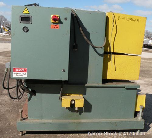 Used McNeil / NRM Profile Extrusion Line consisting of: (1) McNeil/NRM 4-1/2" single screw extruder, model 4.5 Pacemaker III32-1 RH/WC, 32 to 1 L/D ratio, electrically heated, water cooled non-vented...