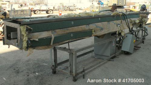 Used McNeil / NRM Profile Extrusion Line consisting of: (1) McNeil/NRM 4-1/2" single screw extruder, model 4.5 Pacemaker III32-1 RH/WC, 32 to 1 L/D ratio, electrically heated, water cooled non-vented...