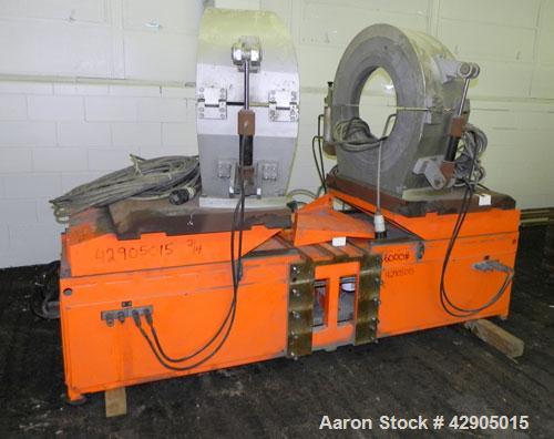 Used Ritmo Alfa 630 CTB PVC Pipe Welding Machine; Consisting of Control Panel, Joint Table, Facer & heater, Approx. 25" Max. Pipe Dia.,480V, 60hz. Includes Assorted Jaws & Inserts for Machine.