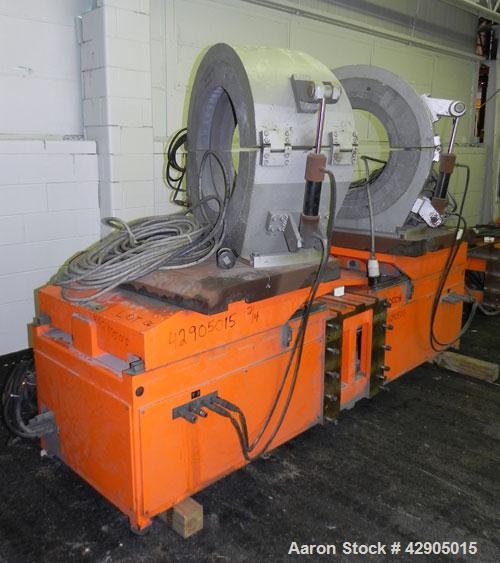 Used Ritmo Alfa 630 CTB PVC Pipe Welding Machine; Consisting of Control Panel, Joint Table, Facer & heater, Approx. 25" Max. Pipe Dia.,480V, 60hz. Includes Assorted Jaws & Inserts for Machine.