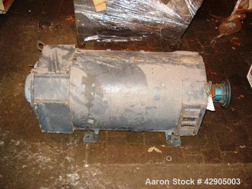 Used Krauss Maffei 110mm counter rotating twin screw extruder, model KMD-2-110Z, 110 mm screws, counter rotating, 25:1 l/d, electrically heated with 9 barrel zones, 17 die zones, 75 hp dc motor with ...