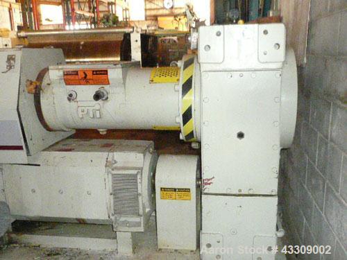Used PTI 4.5" Trident Series Extruder, Model 4500, 48 to 1 L/D ratio. (7) Zone, electrically heated, water cooled, closed loop, non-vented barrel. Previously used for PE foam extrusion. Flender gearb...