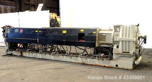 Used Sencorp Systems 120/150 Tandem Foam Processing Line Consisting Of: (1) Davis Standard 4-1/2” Thermatic single screw extruder, model 120MM45, serial# 57112. Approximate 32 to 1 L/D ratio. Electri...
