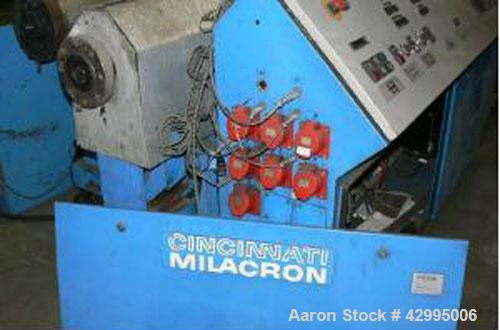 Used Unicor UC 58/90 Corrugator Line.  Maximum output 705 lbs (320 kg/h), for single wall pipes from 0.23 - 2" (5 - 58 mm), maximum speed up to 98 ft/hour (30 m/hour).  Comprised of:  (1) Cincinnati ...