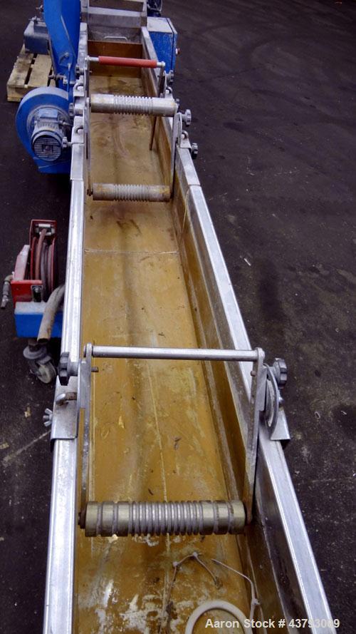 Used APV Single Screw Pelletizing Line Consisting Of: (1) APV 1-1/2” single screw extruder, 30 to 1 L/D ratio. Electrically heated, air cooled 4 zone, side vented barrel with vacuum pump. Water coole...