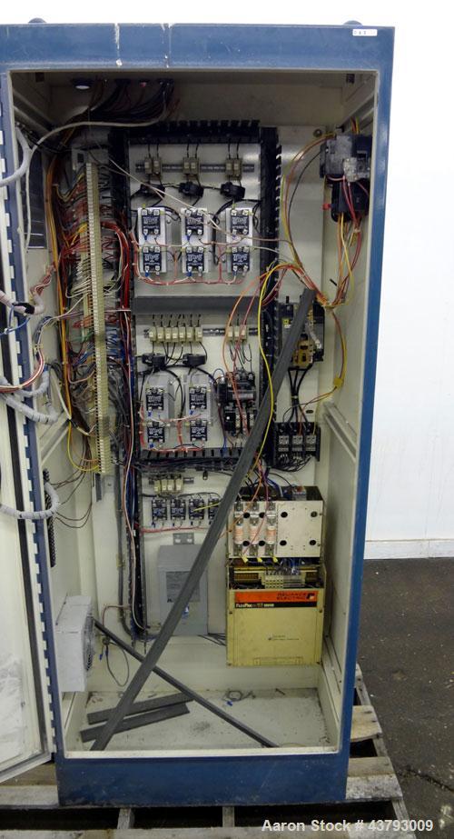 Used APV Single Screw Pelletizing Line Consisting Of: (1) APV 1-1/2” single screw extruder, 30 to 1 L/D ratio. Electrically heated, air cooled 4 zone, side vented barrel with vacuum pump. Water coole...