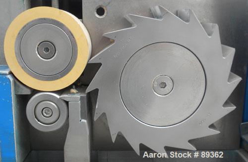 Used Akron Pelletizing Line Consisting Of: (1) Akron 1-1/2" single screw extruder, model MPAK 150. Approximate 40:1 L/D ratio. Electrically heated, air cooled. 5 zone vented, plugged barrel. Water co...