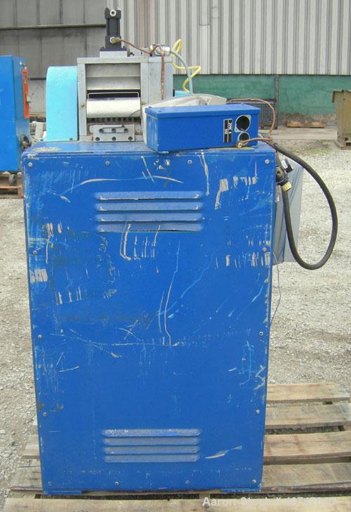 Used Berlyn Pelletizing Line Consisting Of: (1) Berlyn 2" single screw extruder, approximately 36:1 L/D ratio. Electrically heated, air cooled 5 zone top vented barrel with vacuum pump. Water cooled ...