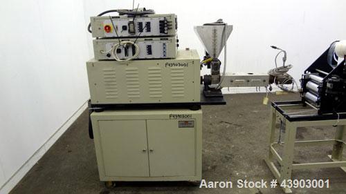 Used C.W. Brabender Plasti-Corder Extruder System consisting of: (1) Direct current drive unit, model DR-2071, type Polysped, No. 0105/PE, serial #265. Approximately 7 hp motor. (1) PL-2000 panel. (1...