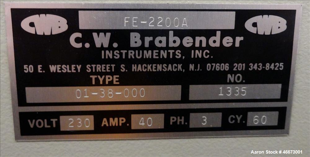 Used Brabender Plasti-Corder Pelletizing Line