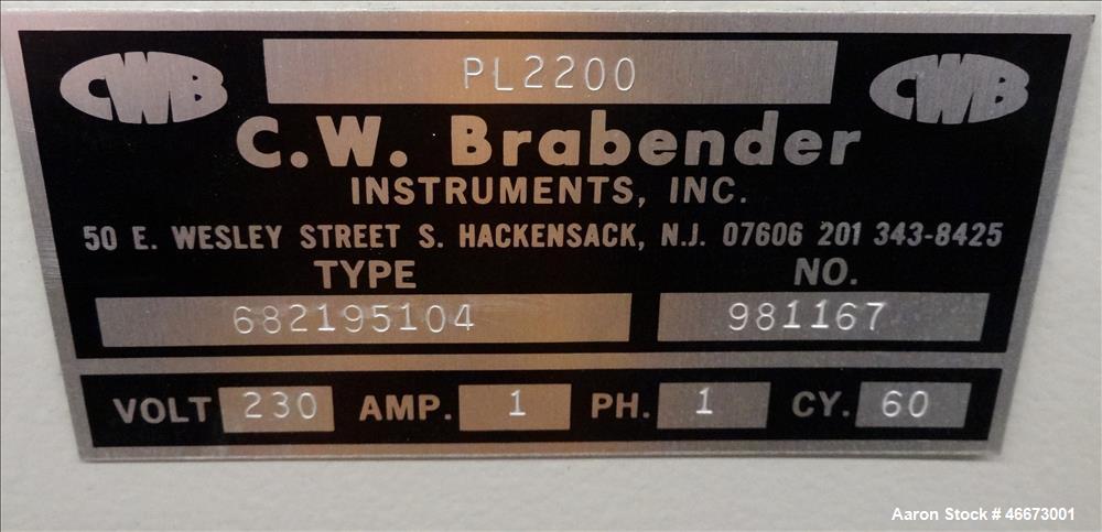 Used Brabender Plasti-Corder Pelletizing Line