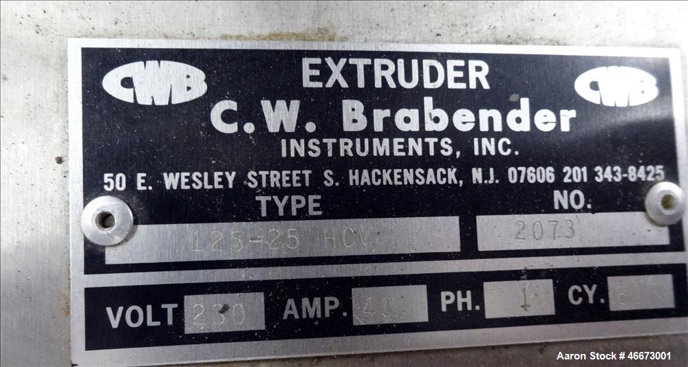 Used Brabender Plasti-Corder Pelletizing Line