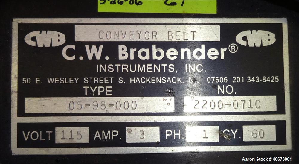Used Brabender Plasti-Corder Pelletizing Line
