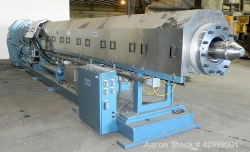 Used Crown (CDLTechnologies) Pelletizing Line, Consisting Of: (1) Crown (CDLTechnologies) 10’’ Diameter Single Screw Extruder, Model CEXT10, serial# 1590. Approximately 30 to 1 L/D ratio, cored for c...