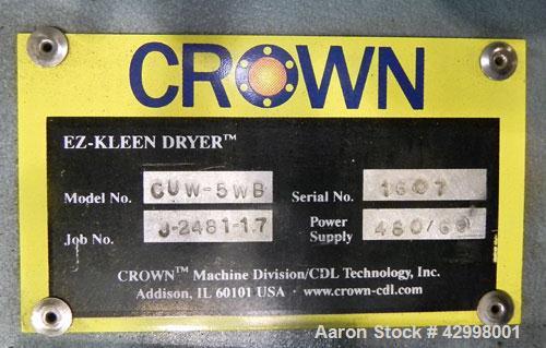 Used Crown (CDLTechnologies) Pelletizing Line, Consisting Of: (1) Crown (CDLTechnologies) 10’’ Diameter Single Screw Extruder, Model CEXT10, serial# 1590. Approximately 30 to 1 L/D ratio, cored for c...