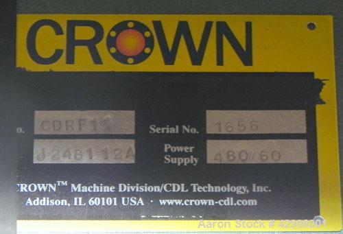 Used Crown (CDLTechnologies) Pelletizing Line, Consisting Of: (1) Crown (CDLTechnologies) 10’’ Diameter Single Screw Extruder, Model CEXT10, serial# 1590. Approximately 30 to 1 L/D ratio, cored for c...