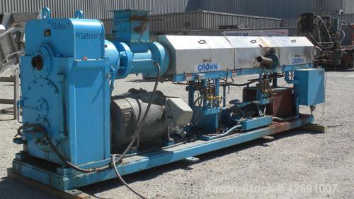 Used- Crown Single Screw Pelletizing Line 