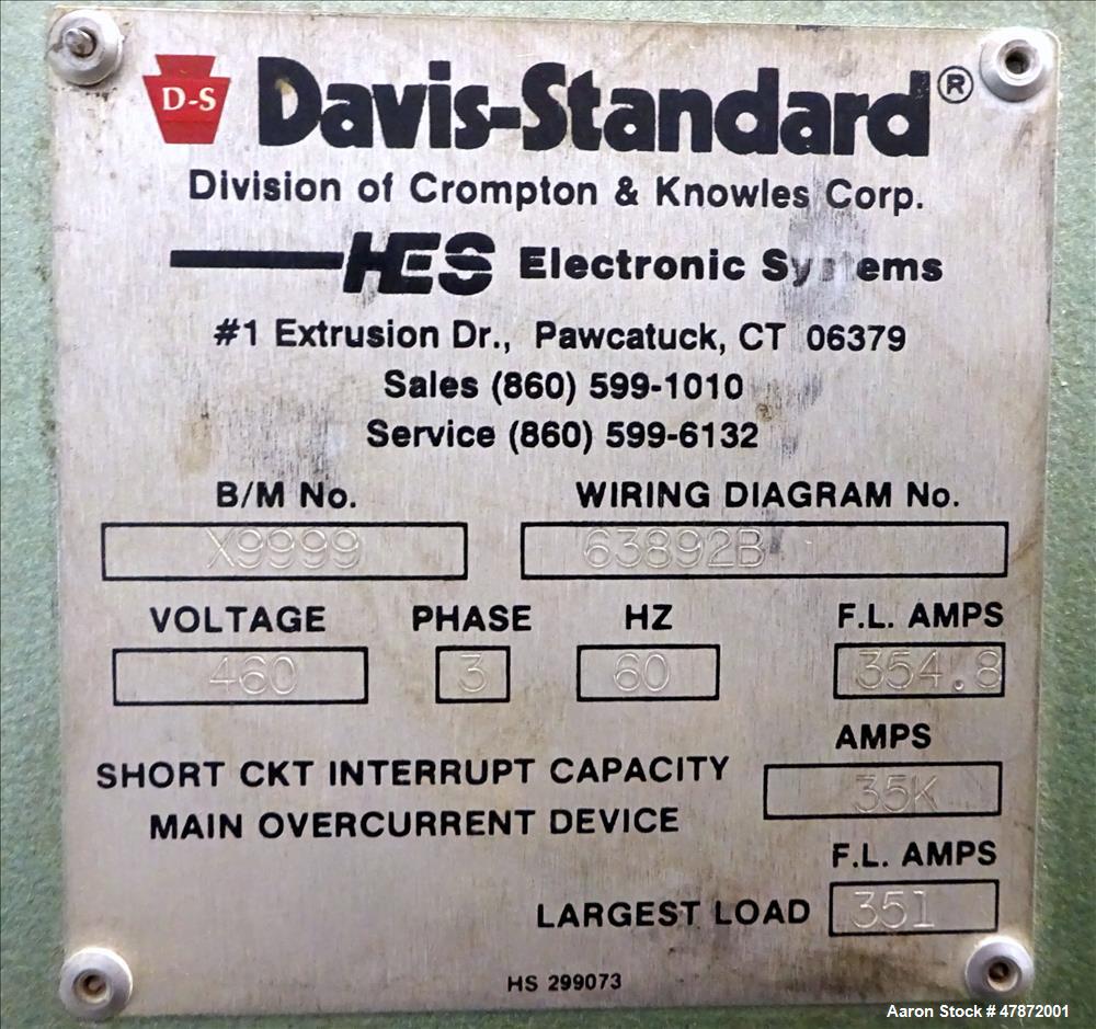 Used Davis Standard Single Screw Pelletizing Line