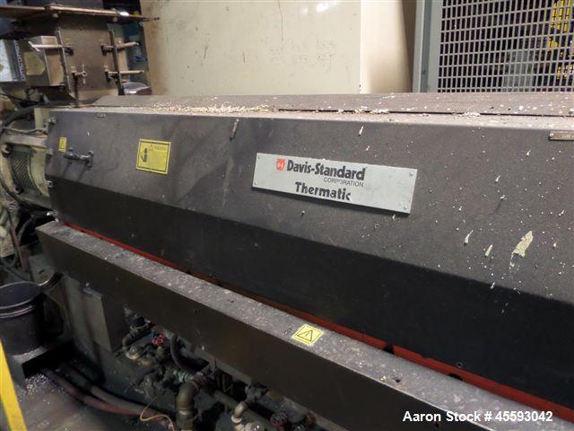 Used Davis Standard 6” Underwater Pelletizing Line Consisting Of: (1) Davis Standard 6” Single Screw Extruder, Model 60IN60TPIH, Serial# 0-5304, SO# 65393, Built 1999. Approximate 38 to 1 L/D ratio. ...