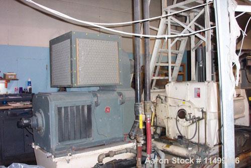 Used-Underwater Pelletizing Line consisting of the following:  Used 6" Davis Standard extruder, 34:1 L/D ratio, electrically...