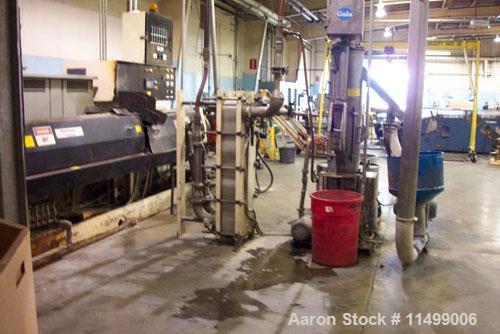 Used-Underwater Pelletizing Line consisting of the following:  Used 6" Davis Standard extruder, 34:1 L/D ratio, electrically...