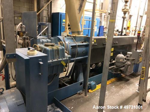 Used- Davis Standard Extruder 3.5: Screw diameter approximately 30:1 L/D ratio, side vented electrically heated air cooled b...