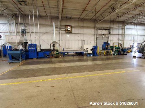 Used Davis Standard Single Screw Strand Pelletizing Line