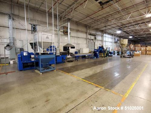 Used Davis Standard Single Screw Strand Pelletizing Line