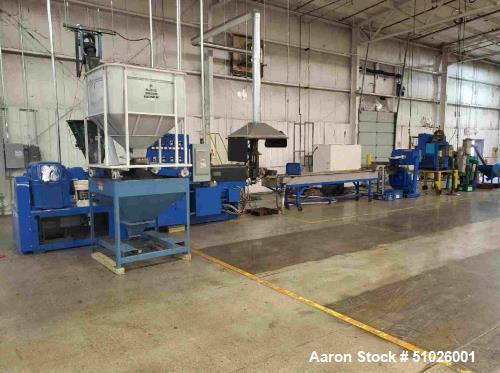 Used Davis Standard Single Screw Strand Pelletizing Line