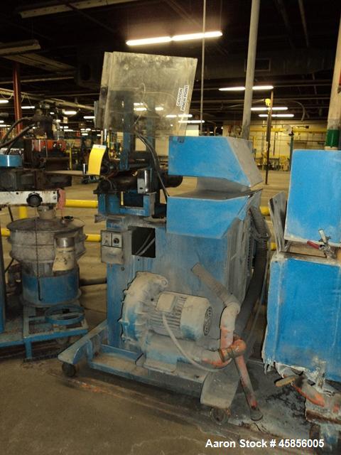 Used 6" Deltaplast extruder, 32 to 1 L/D ratio. Electrically heated, water cooled, jacketed feed section, thru Hamilton gearbox with 17.75 to 1 gearbox ratio, 300 hp DC motor with SCR controller, mai...