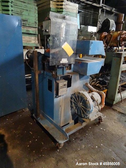Used 6" Deltaplast extruder, 32 to 1 L/D ratio. Electrically heated, water cooled, jacketed feed section, thru Hamilton gearbox with 17.75 to 1 gearbox ratio, 300 hp DC motor with SCR controller, mai...