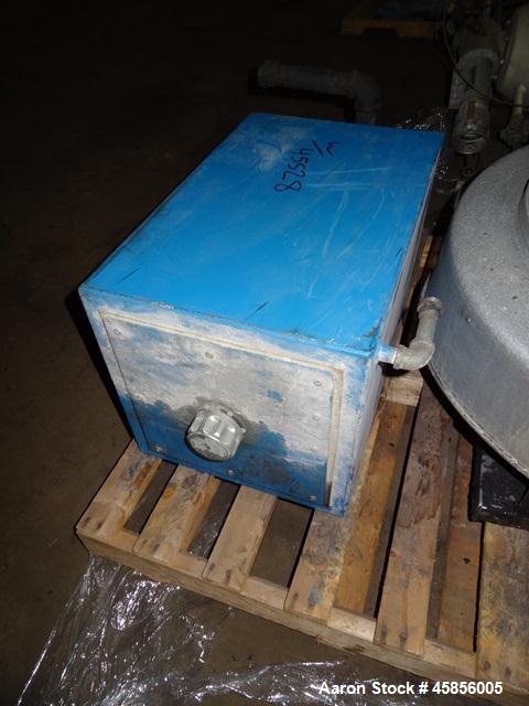 Used 6" Deltaplast extruder, 32 to 1 L/D ratio. Electrically heated, water cooled, jacketed feed section, thru Hamilton gearbox with 17.75 to 1 gearbox ratio, 300 hp DC motor with SCR controller, mai...