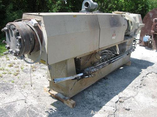 Used-Egan 4.5" Extruder, 24:1 L/D, 150 HP, 500 Volt 1750 RPM DC motor with 5 HP cooling blower into Egan Model A4532D, 17.2:...