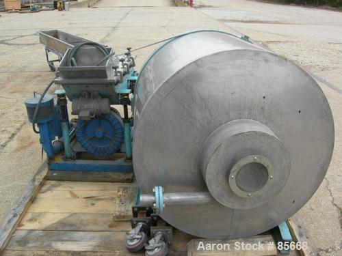 USED: Freesia Macross Corp pelletizing line consisting of: (1) Freesia Macross 65mm (2.55") single screw extruder, approx 36:1 L/D ratio. Electrically heated, air cooled. (6) Zone vented barrel, wate...