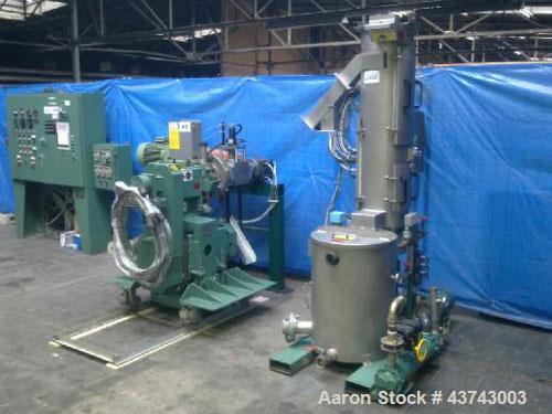 Used Gala Underwater Granulation Line comprised of: (1) Die head 1.9" x 0.13" (48 x 3.5 mm) with heating and flange. (1) Die plate heating, 6.4 hp/4.8 kW. (1) Granulator SMUP, 10 hp/7.5 kW, 50 hz. (2...