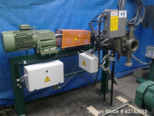 Used Gala Underwater Granulation Line comprised of: (1) Die head 1.9" x 0.13" (48 x 3.5 mm) with heating and flange. (1) Die plate heating, 6.4 hp/4.8 kW. (1) Granulator SMUP, 10 hp/7.5 kW, 50 hz. (2...