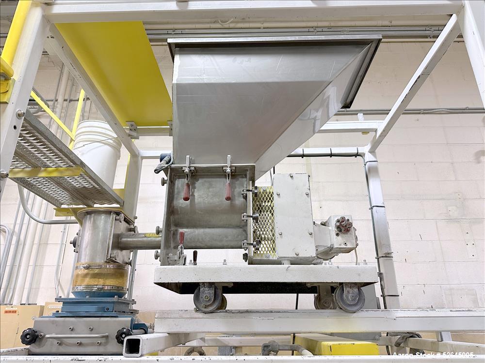 Used HPM Single Screw Pelletizing Line Consisting Of: (1) HPM 3-1/2'' single screw extruder, Model 3.5TMC, Serial # 88342. Approximately 40 to 1 L/D ratio. Electrically heated, air cooled 6 zone side...