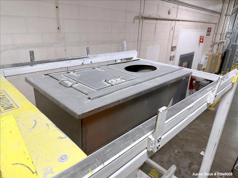 Used HPM Single Screw Pelletizing Line Consisting Of: (1) HPM 3-1/2'' single screw extruder, Model 3.5TMC, Serial # 88342. Approximately 40 to 1 L/D ratio. Electrically heated, air cooled 6 zone side...