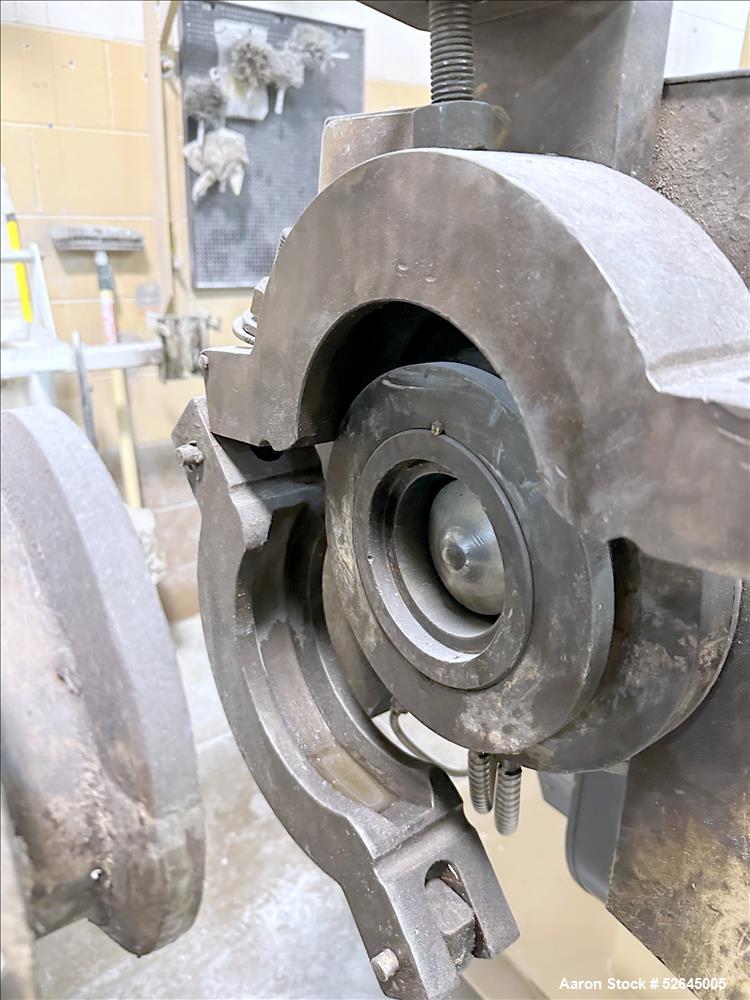 Used HPM Single Screw Pelletizing Line Consisting Of: (1) HPM 3-1/2'' single screw extruder, Model 3.5TMC, Serial # 88342. Approximately 40 to 1 L/D ratio. Electrically heated, air cooled 6 zone side...