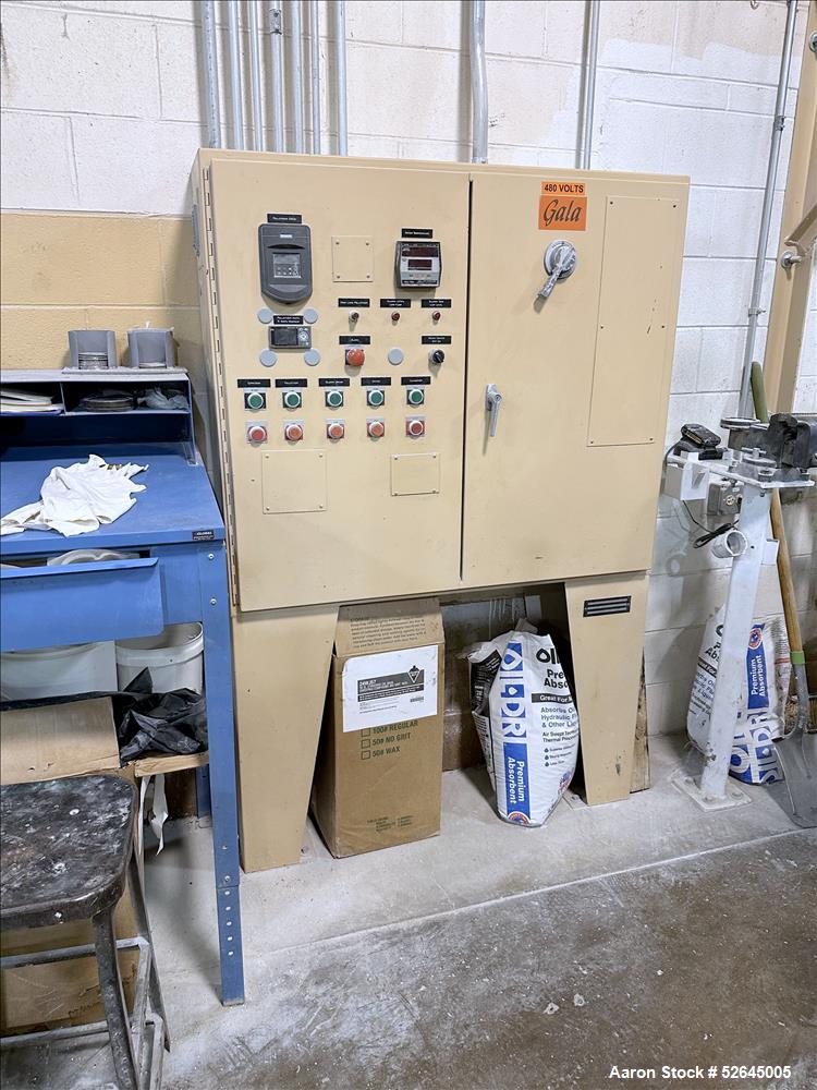 Used HPM Single Screw Pelletizing Line Consisting Of: (1) HPM 3-1/2'' single screw extruder, Model 3.5TMC, Serial # 88342. Approximately 40 to 1 L/D ratio. Electrically heated, air cooled 6 zone side...