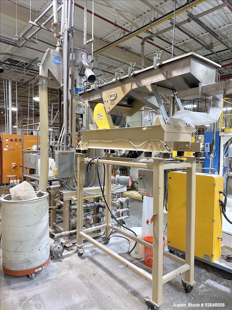 Used HPM Single Screw Pelletizing Line Consisting Of: (1) HPM 3-1/2'' single screw extruder, Model 3.5TMC, Serial # 88342. Approximately 40 to 1 L/D ratio. Electrically heated, air cooled 6 zone side...