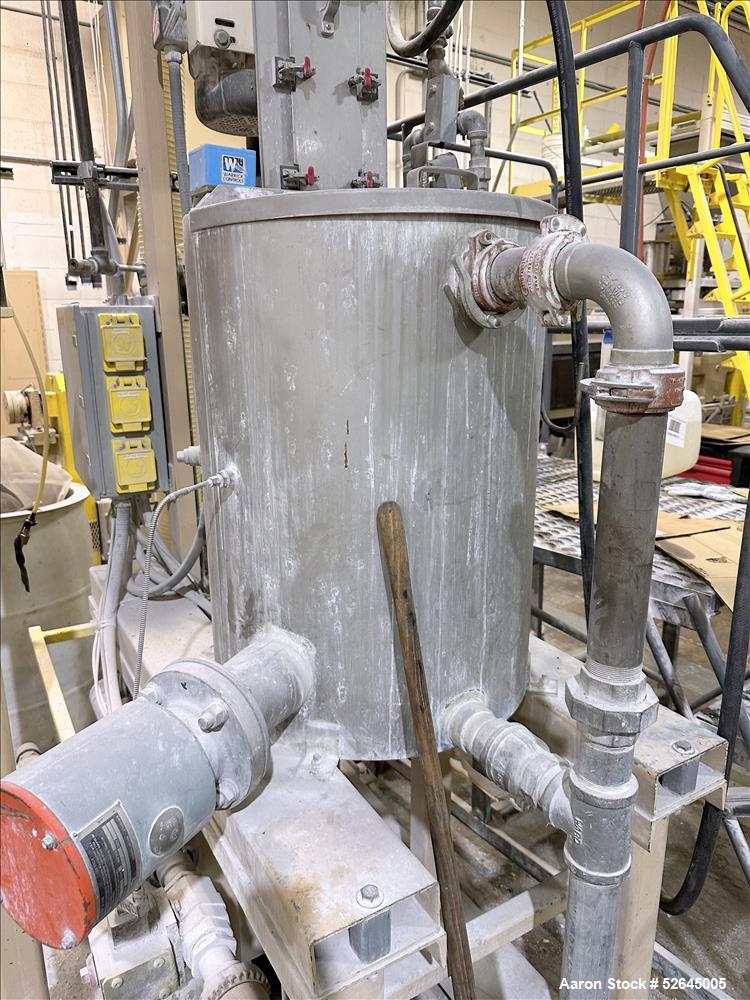 Used HPM Single Screw Pelletizing Line Consisting Of: (1) HPM 3-1/2'' single screw extruder, Model 3.5TMC, Serial # 88342. Approximately 40 to 1 L/D ratio. Electrically heated, air cooled 6 zone side...