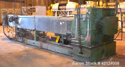 Used HPM Prodex 6’’ Underwater Pelletizing Line consisting of: (1) HPM Prodex 6’’ Torquemaster single screw extruder, model TMH600A-262-30D. 30 to 1 L/D ratio. Electrically heated, water cooled 6 zon...