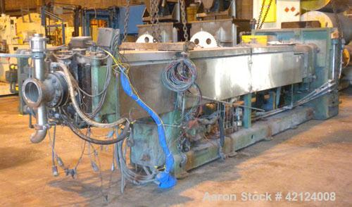 Used HPM Prodex 6’’ Underwater Pelletizing Line consisting of: (1) HPM Prodex 6’’ Torquemaster single screw extruder, model TMH600A-262-30D. 30 to 1 L/D ratio. Electrically heated, water cooled 6 zon...