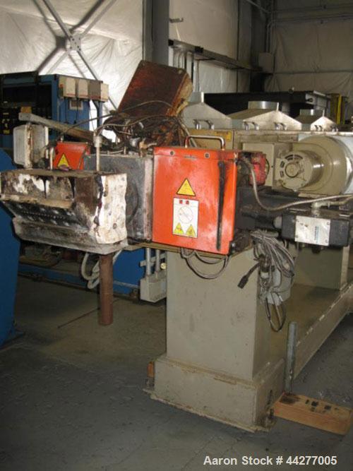 Used Hartig/Davis Standard dual diameter reclaim extrusion line consisting of: One (1) 6"/3.5" Hartig/Davis Standard dual diameter extruder, electrically heated, air cooled barrel, vented and plugged...