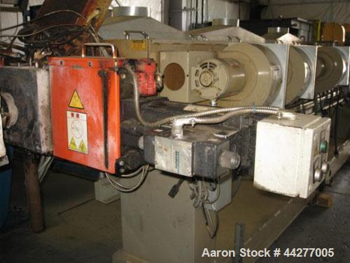 Used Hartig/Davis Standard dual diameter reclaim extrusion line consisting of: One (1) 6"/3.5" Hartig/Davis Standard dual diameter extruder, electrically heated, air cooled barrel, vented and plugged...