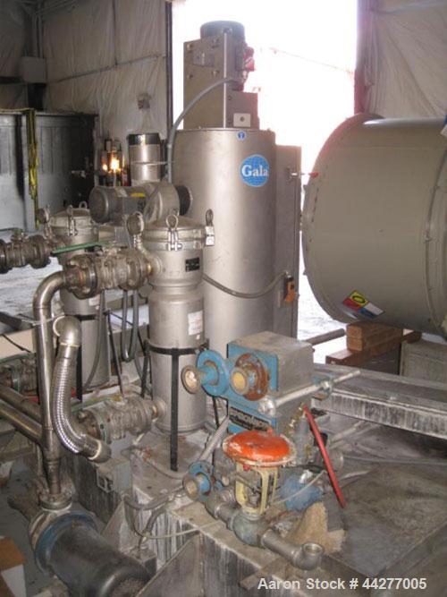 Used Hartig/Davis Standard dual diameter reclaim extrusion line consisting of: One (1) 6"/3.5" Hartig/Davis Standard dual diameter extruder, electrically heated, air cooled barrel, vented and plugged...